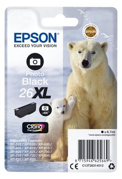 Epson 26XL - 8.7 ml - XL - Photo schwarz - Original von LumaTech