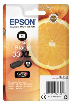 Epson 33XL - 8.1 ml - XL - Photo schwarz - Original von LumaTech
