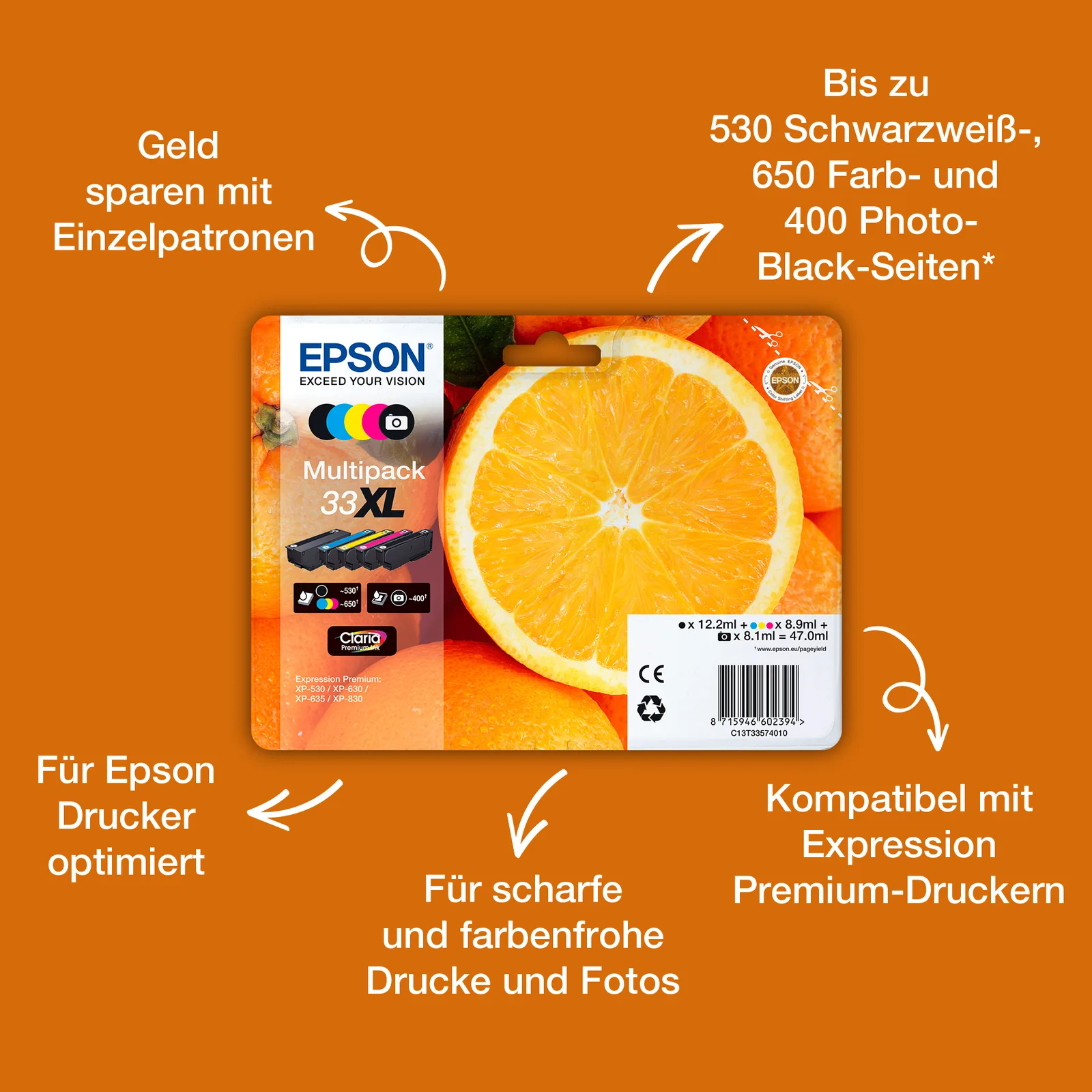 Epson 33XL Multipack - 5er-Pack - 47 ml - XL, Ansicht 4