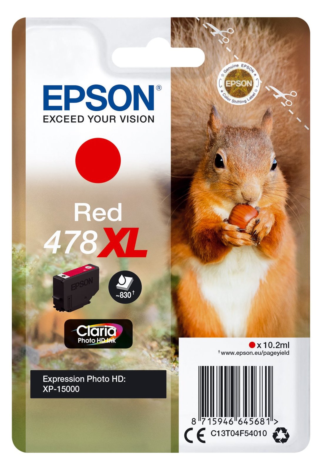Epson 478XL - 10.2 ml - mit hoher Kapazität - Rot