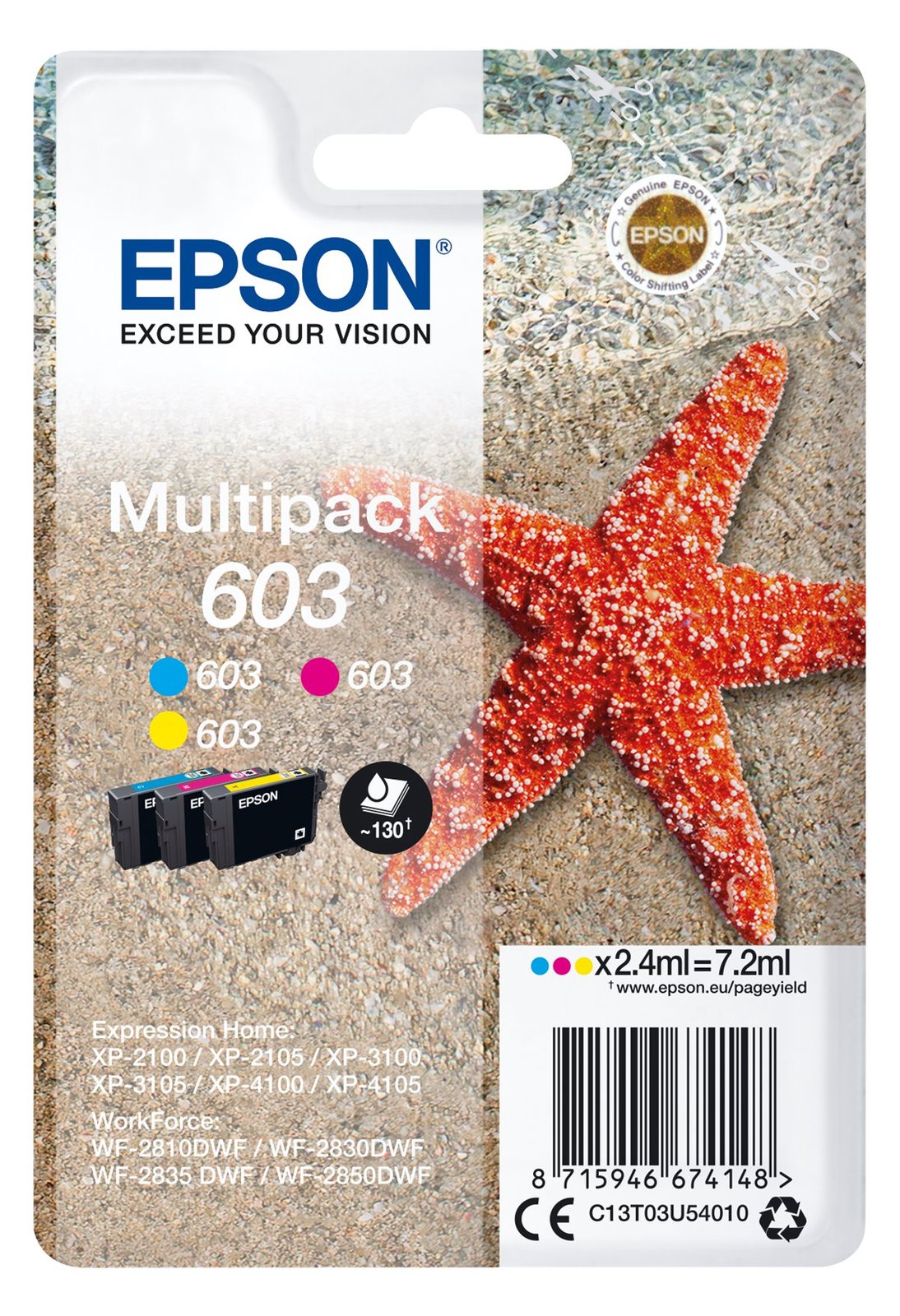 Epson 603 Multipack - 3er-Pack - Gelb, Cyan, Magenta