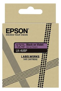 Epson LabelWorks LK-4UBP - Schwarz auf Violett - Rolle (1,2 cm x 8 m) von LumaTech