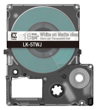 Epson LabelWorks LK-5TWJ - Weiß auf Matt-Transparent - Rolle (1,8 cm x 8 m) von LumaTech