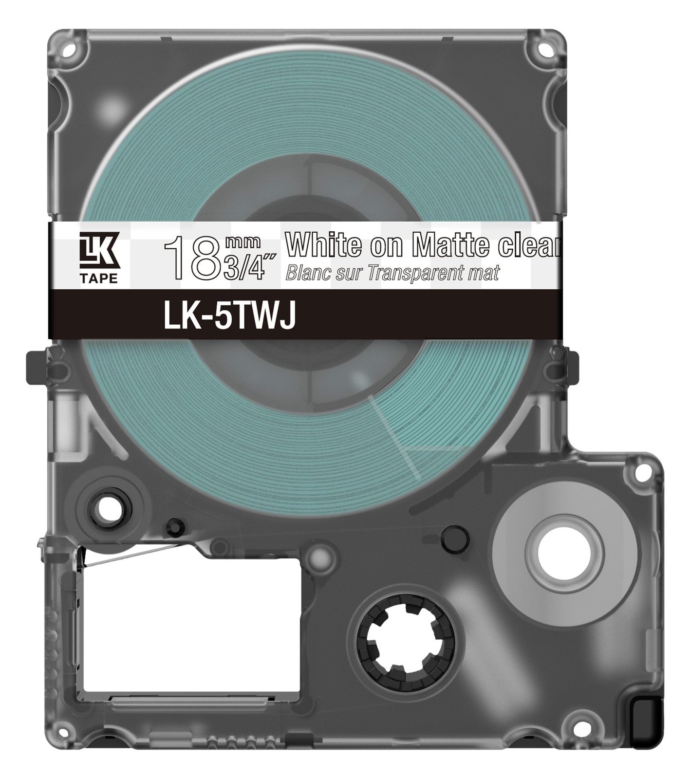 Epson LabelWorks LK-5TWJ - Weiß auf Matt-Transparent - Rolle (1,8 cm x 8 m)