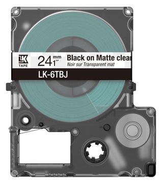 Epson LabelWorks LK-6TBJ - Schwarz auf Matt-Transparent - Rolle (2,4 cm x 8 m) von LumaTech