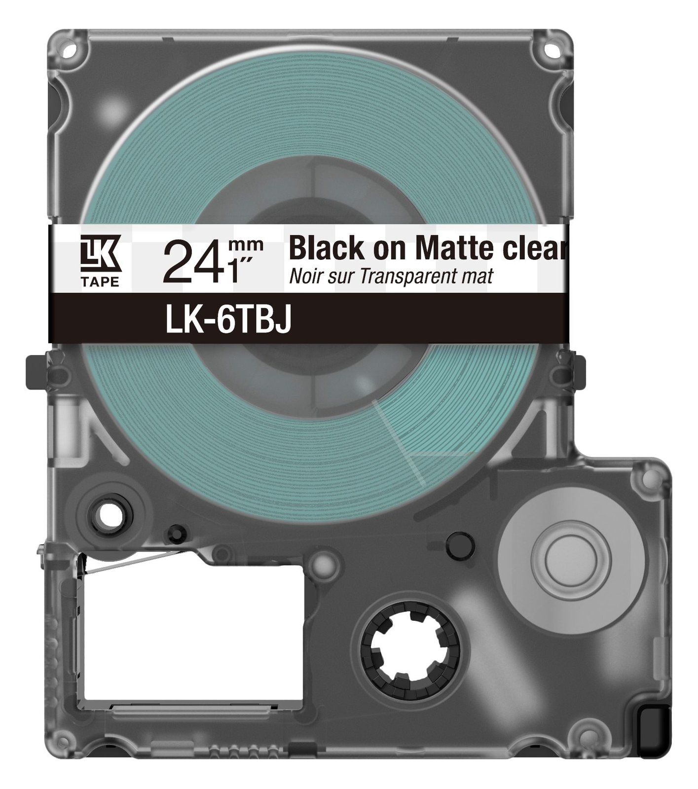 Epson LabelWorks LK-6TBJ - Schwarz auf Matt-Transparent - Rolle (2,4 cm x 8 m)