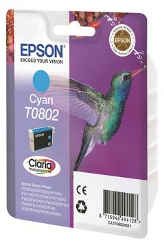 Epson T0802 - 7.4 ml - Cyan - Original - Blisterverpackung von LumaTech