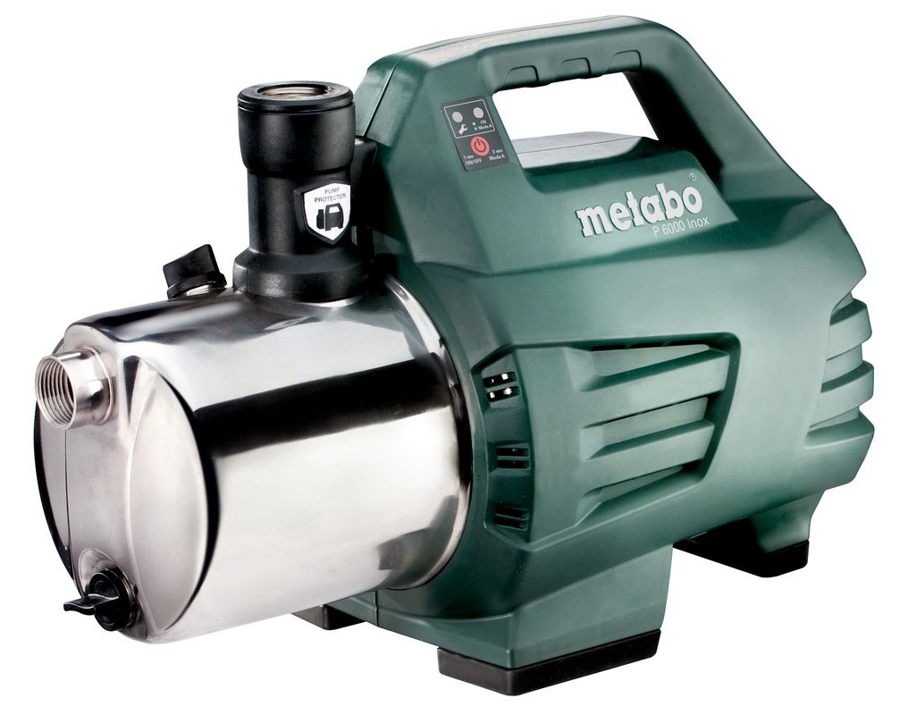 Metabo P 6000 Inox - 1300 W - AC - 5,5 bar - 6000 l/h - IPX4 - Grün - Edelstahl