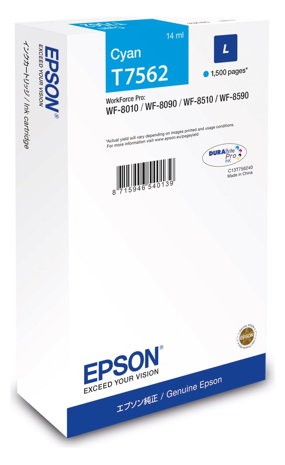 Epson T7562 - 14 ml - L-Größe - Cyan - original