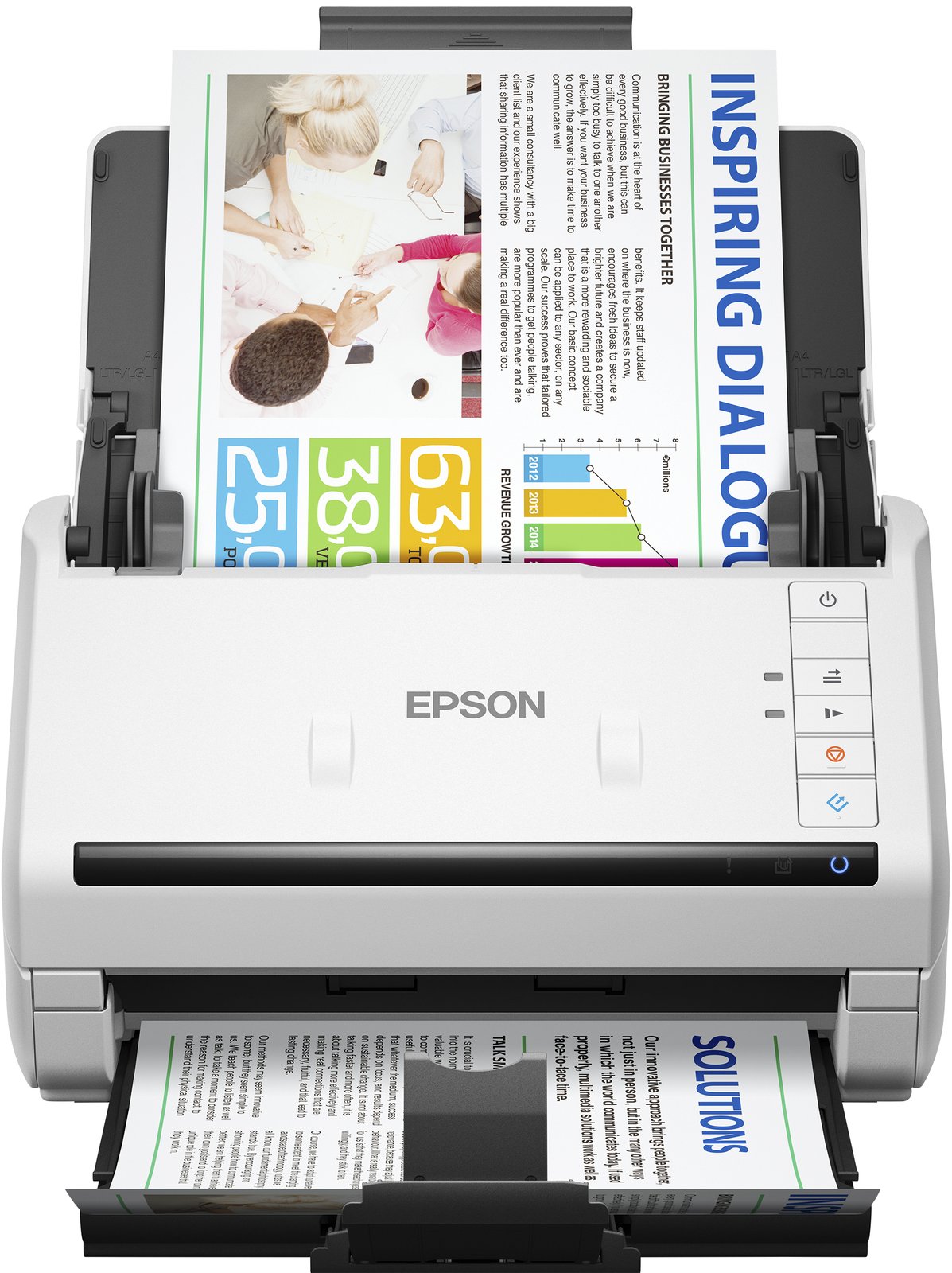 Epson WorkForce DS-770II - Dokumentenscanner - Duplex - 215.9 x 6096 mm - 600 dpi x 600 dpi - bis zu 45 Seiten/Min.
