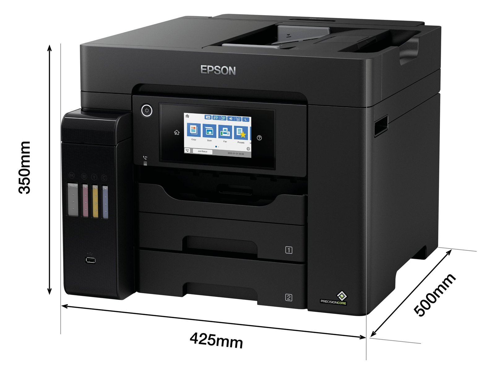 Epson EcoTank ET-5855 - Multifunktionsdrucker - Farbe - Tintenstrahl - ITS - A4/Legal (Medien)