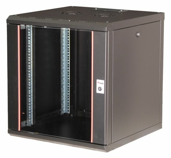 Equip Netzwerkschrank 19 600x600mm Glastür schwarz - Rack