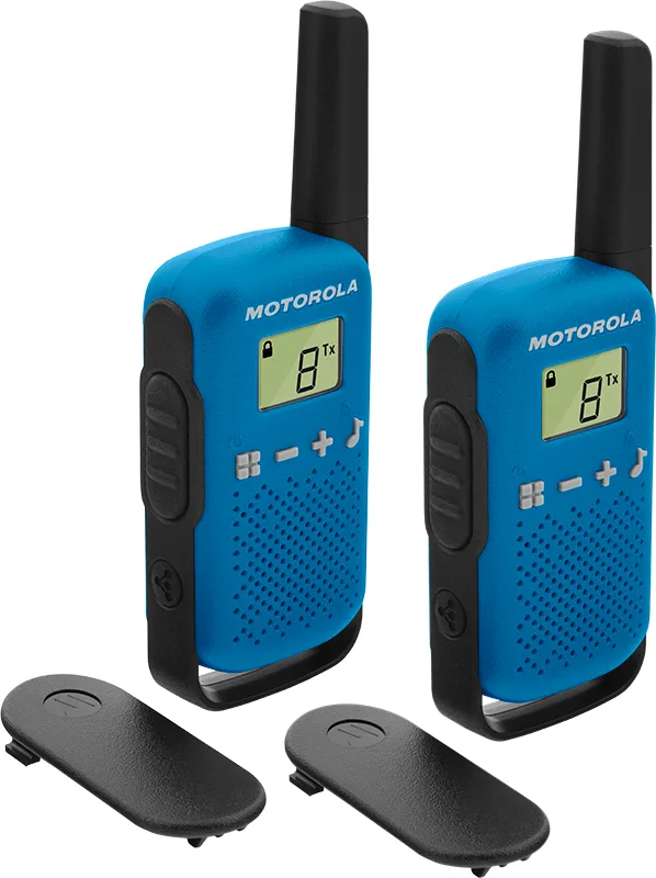 Motorola Solutions Zebra Talkabout T42 - Tragbar - Zwei-Wege Funkgerät - 446 MHz - 16 Kanäle - schwarz/blau (2er Pack), Ansicht 2