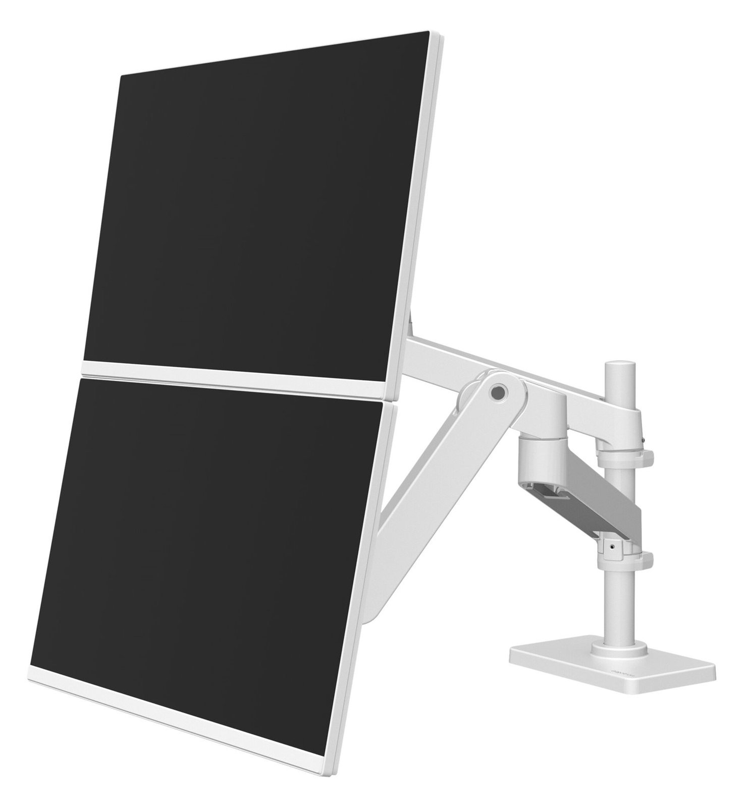 Ergotron LX Pro - Befestigungskit (Doppelarm) - für 2 LCD-Displays - Aluminium - weiß - bis zu 61 cm (bis zu 24 Zoll)