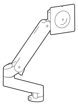 Ergotron LX Pro - Befestigungskit (Monitorarm) - Krafttechnologie - für Flachbildschirm - Aluminium - Schwarz - 34 von LumaTech