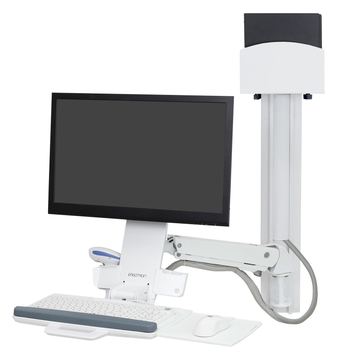 Ergotron Sit-Stand Combo System Mit CPU-Halter klein - Befestigungskit (Tastatur-Tablett, CPU Wandhalterung, Monitorarm) von LumaTech