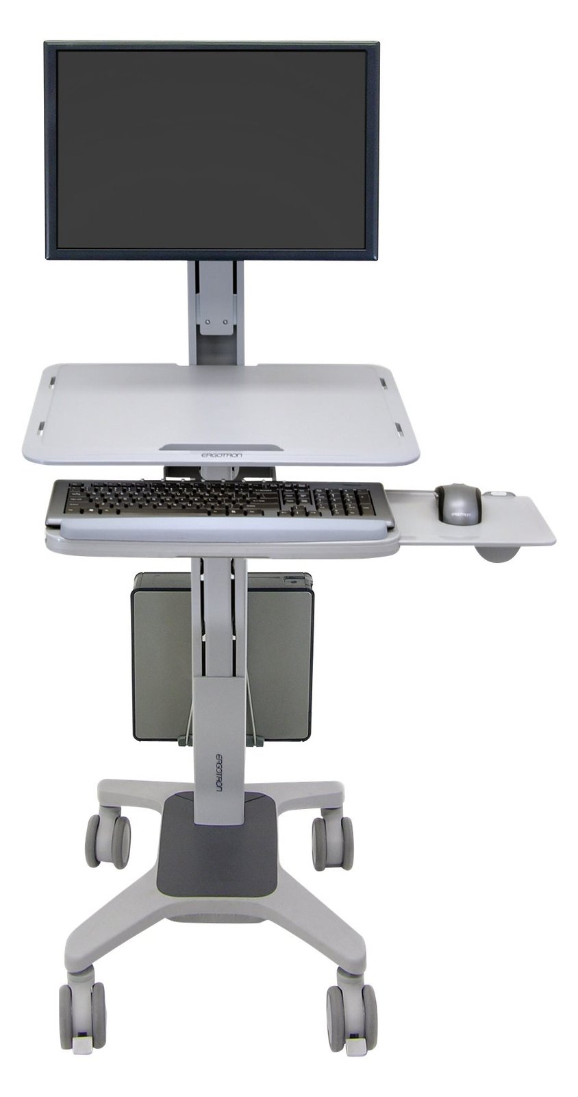Ergotron WorkFit-C Single LD Sit-Stand Workstation - Wagen - für LCD-Display / PC-Ausrüstung - Grau