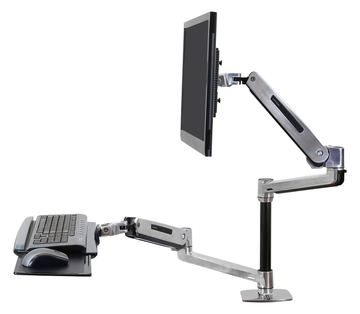 Ergotron WorkFit-LX Sit-Stand Desk Mount System - Befestigungskit (Tablett, Spannbefestigung für Tisch von LumaTech