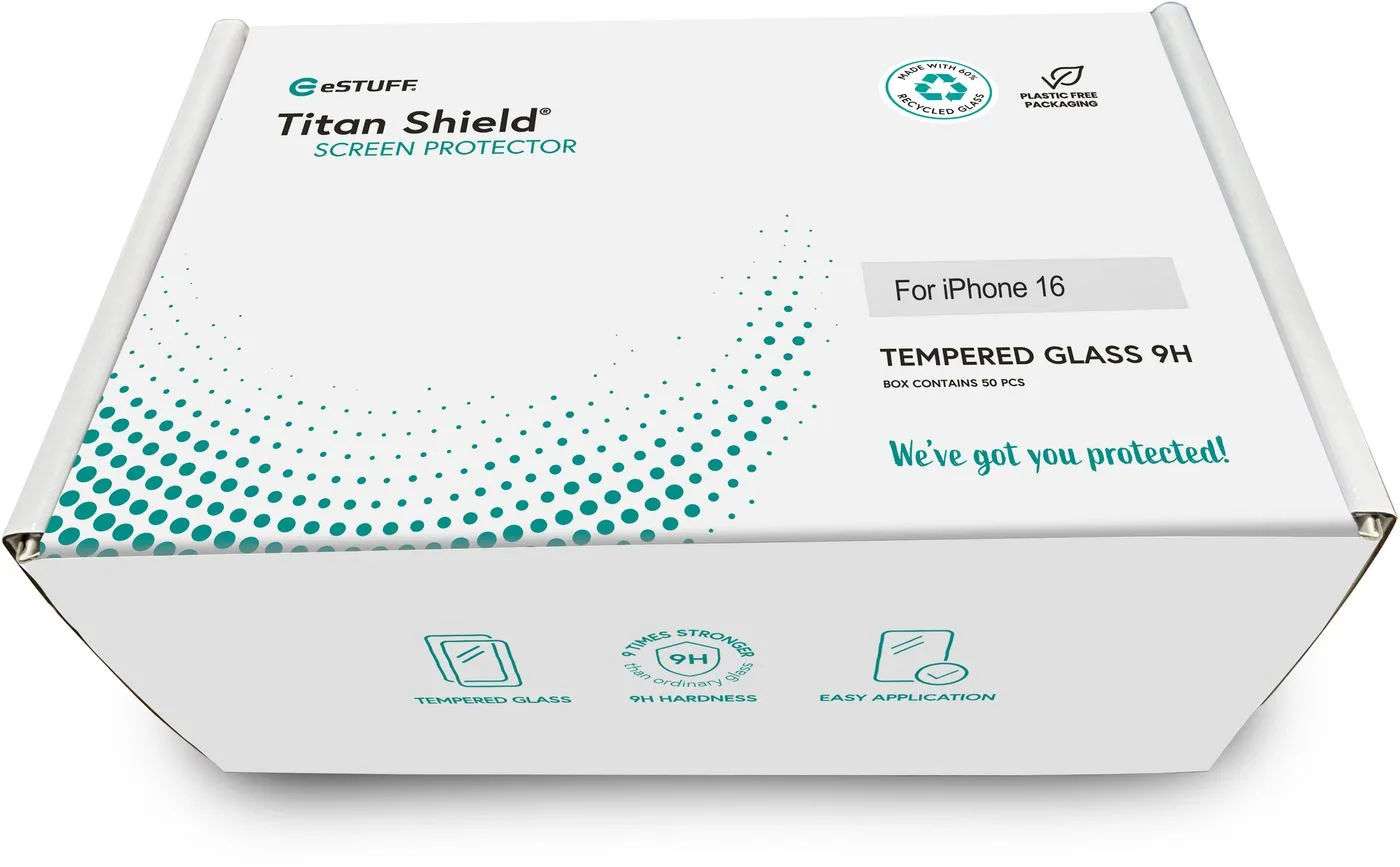 eSTUFF INFINITE GRS iPhone 16 Screen Protector. Full Cover, Ansicht 5