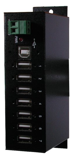 Exsys Ex 1177HMVS - Hub - 7 x USB 2.0 - an DIN-Schiene montierbar