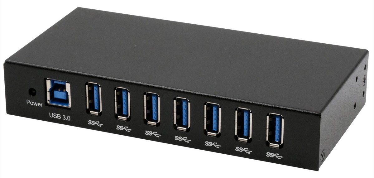 Exsys EX EX-11237HMS-2 - USB 3.0 Industrie-Hub 15 kV ESD Tisch Wand