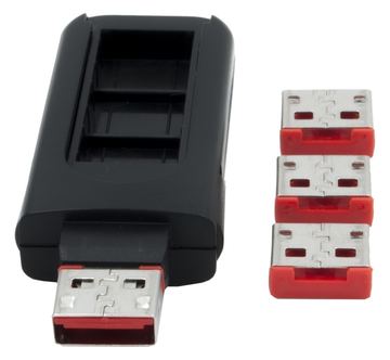 Exsys EX-1114-R - USB-Portblocker - Rot (Packung mit 4) von LumaTech