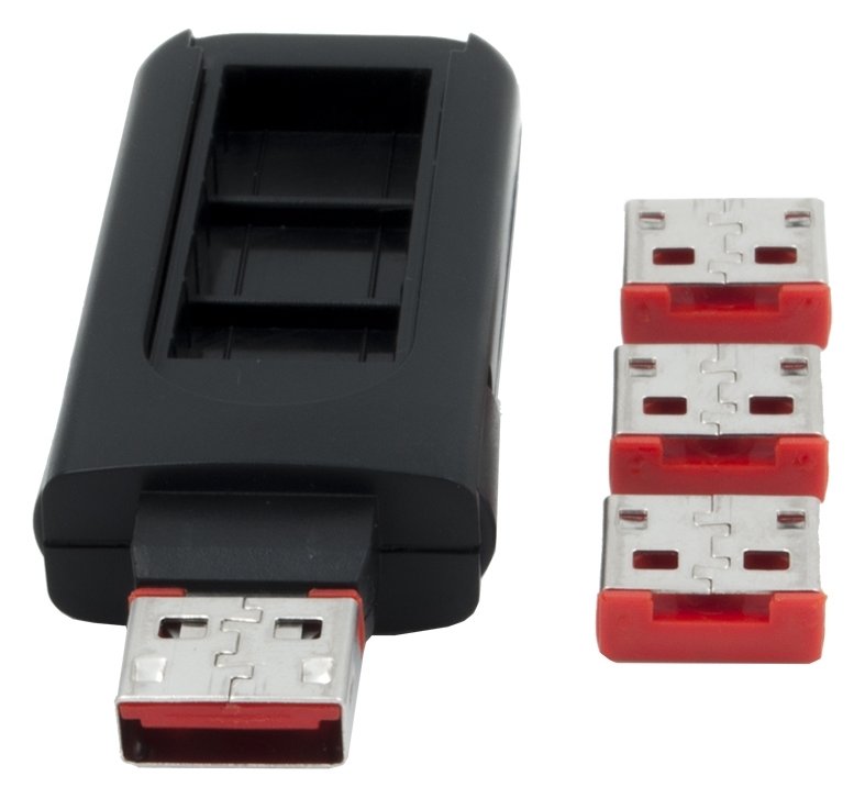Exsys EX-1114-R - USB-Portblocker - Rot (Packung mit 4)