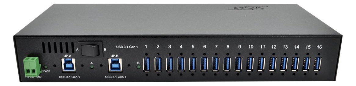 Exsys EX-1116HMVS - Hub - 16 x USB 3.1 Gen 1