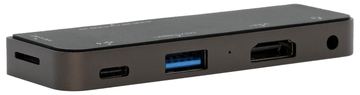 Exsys EX-1222HM - Kabelgebunden - USB 3.2 Gen 1 (3.1 Gen 1) Type-C - 87 W - Anthrazit - MicroSD (TransFlash) - MicroSDH von LumaTech