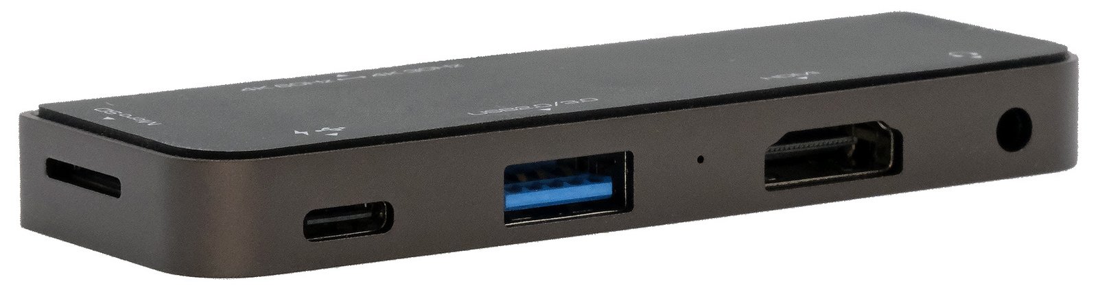 Exsys EX-1222HM - Kabelgebunden - USB 3.2 Gen 1 (3.1 Gen 1) Type-C - 87 W - Anthrazit - MicroSD (TransFlash) - MicroSDH