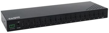 Exsys EX-12276HMS 16-Port USB 3.2 Gen 2 HUB 16 x USB-C Anschlüsse 120W - EXSYS EX-12276HMS 16-Port USB 3.2 Gen 2 Metall von LumaTech