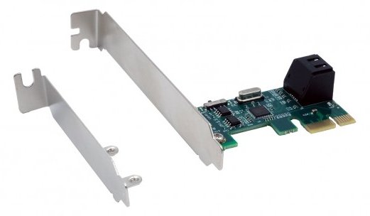 Exsys EX-3519 - SATA - PCIe - SATA - Full-height / Low-profile - PCIe 1.0 - SATA - Grün - Silber
