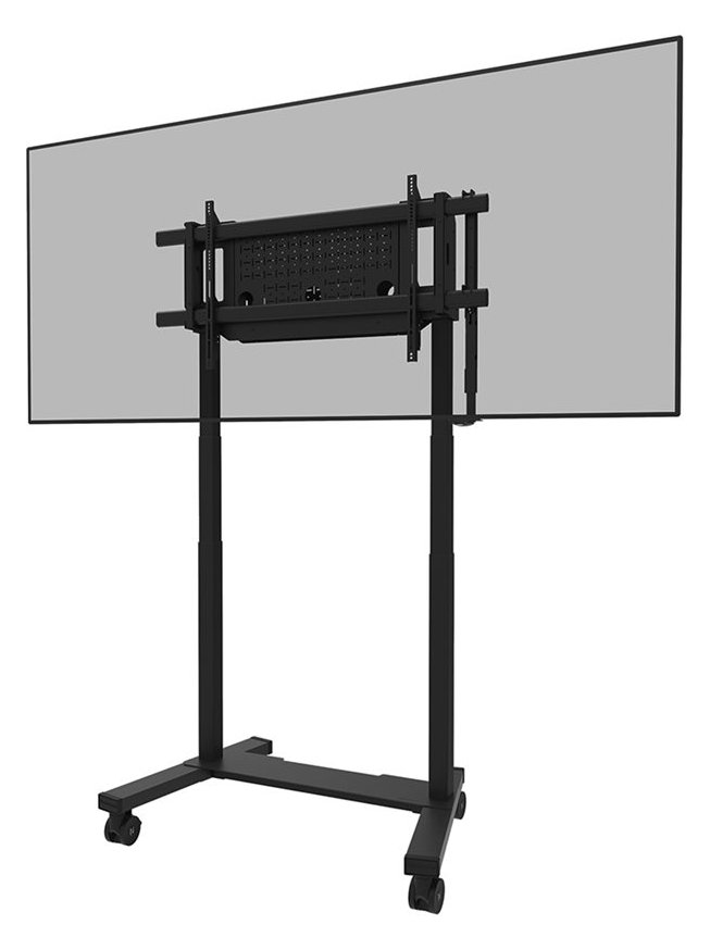 Neomounts Wagen - motorisiert - für Flachbildschirm zwischen 75"-115" - fest - verriegelbar - Stahl - Schwarz
