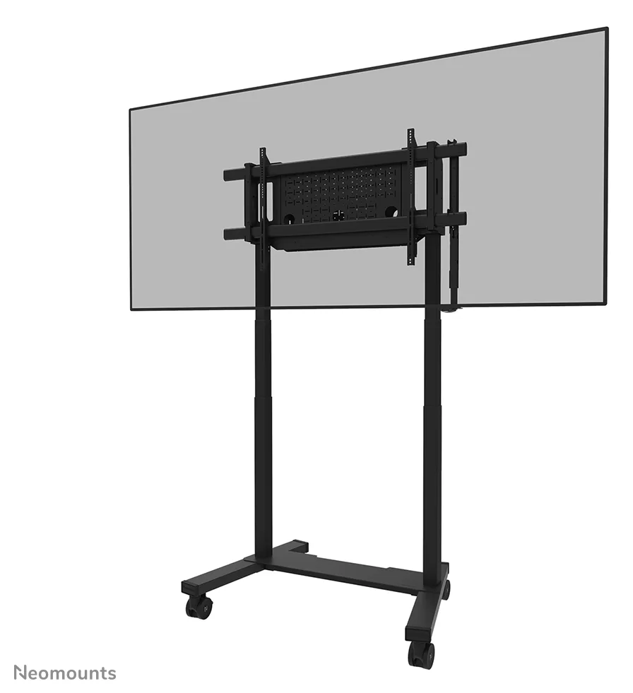 Neomounts Wagen - motorisiert - für Flachbildschirm zwischen 75"-115" - fest - verriegelbar - Stahl - Schwarz, Ansicht 2