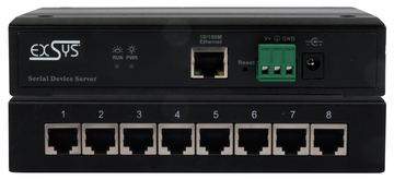 Exsys GmbH Serial Device Server 8x RS232/422/485 mit Netzadapter EX-61008 von LumaTech