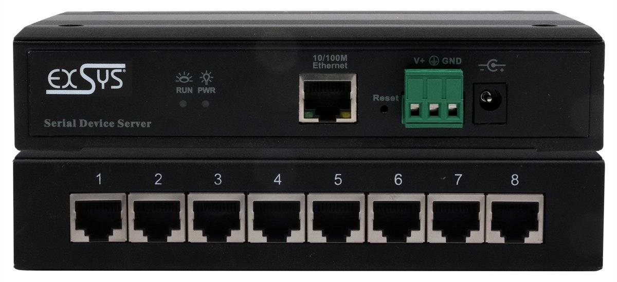 Exsys GmbH Serial Device Server 8x RS232/422/485 mit Netzadapter EX-61008