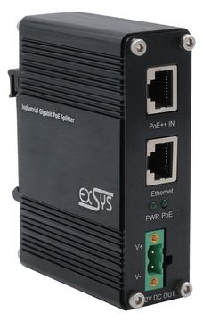 Exsys Industrie Ethernt PoE++ Splitter 802.3at 12VDC/36W 10/100/1000Mbps - Switch - 1 Gbps von LumaTech