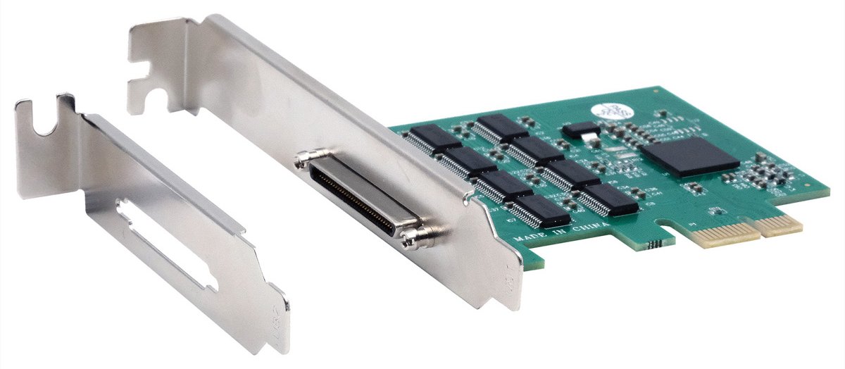 Exsys PCIe-Karte 8S Seriell RS-232 Octopus Kabel inkl.LowProfilBügel - PCI-Express