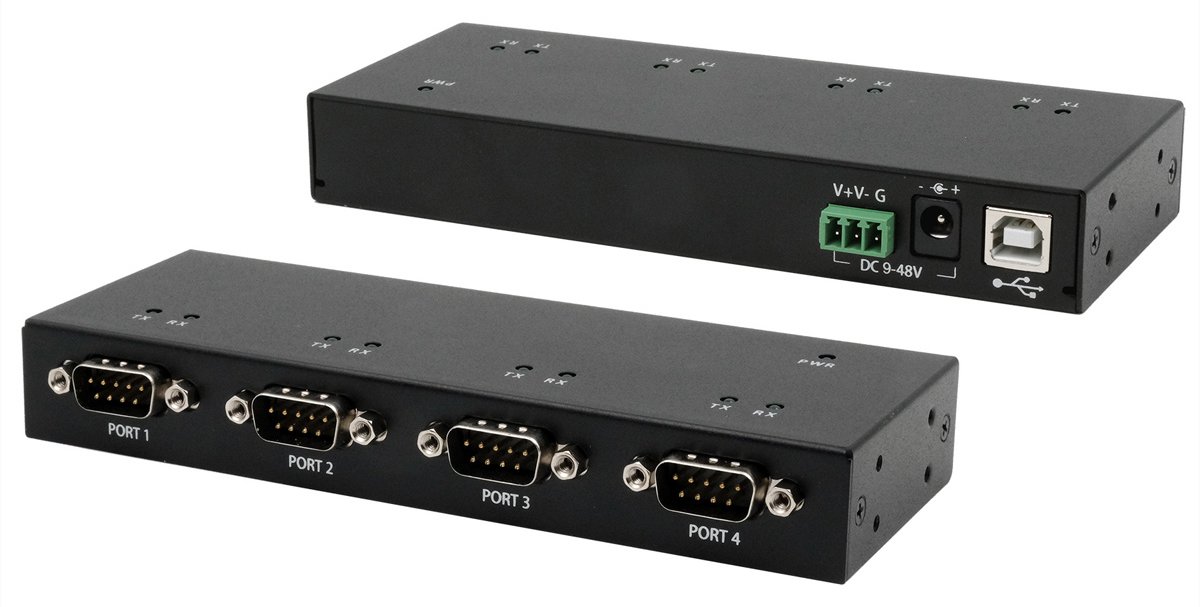 Exsys USB 2.0 zu Seriell 4S RS-232 Ports 2m inkl.USB Kabel FTDI-Chipsatz - Kabel - Digital/Daten