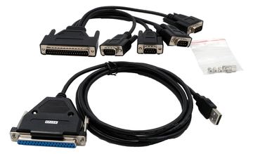 Exsys USB 2.0 zu Serielle 4S RS-232 mit Buchse Octopus - Kabel - Digital/Daten von LumaTech