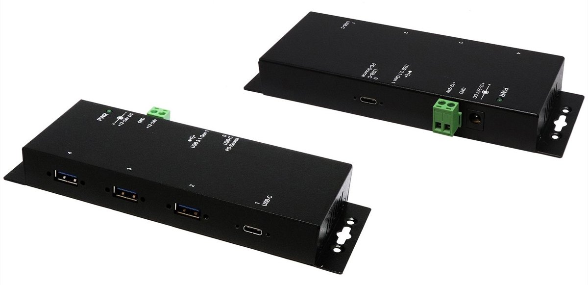 Exsys USB 3.1 HUB Metall-Gehäuse Gen1.15KVÜberspannungsschutz