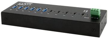 Exsys USB 3.2 Gen 2 HUB 4xC und 6xA-Anschlüsse USB-Kabel von LumaTech
