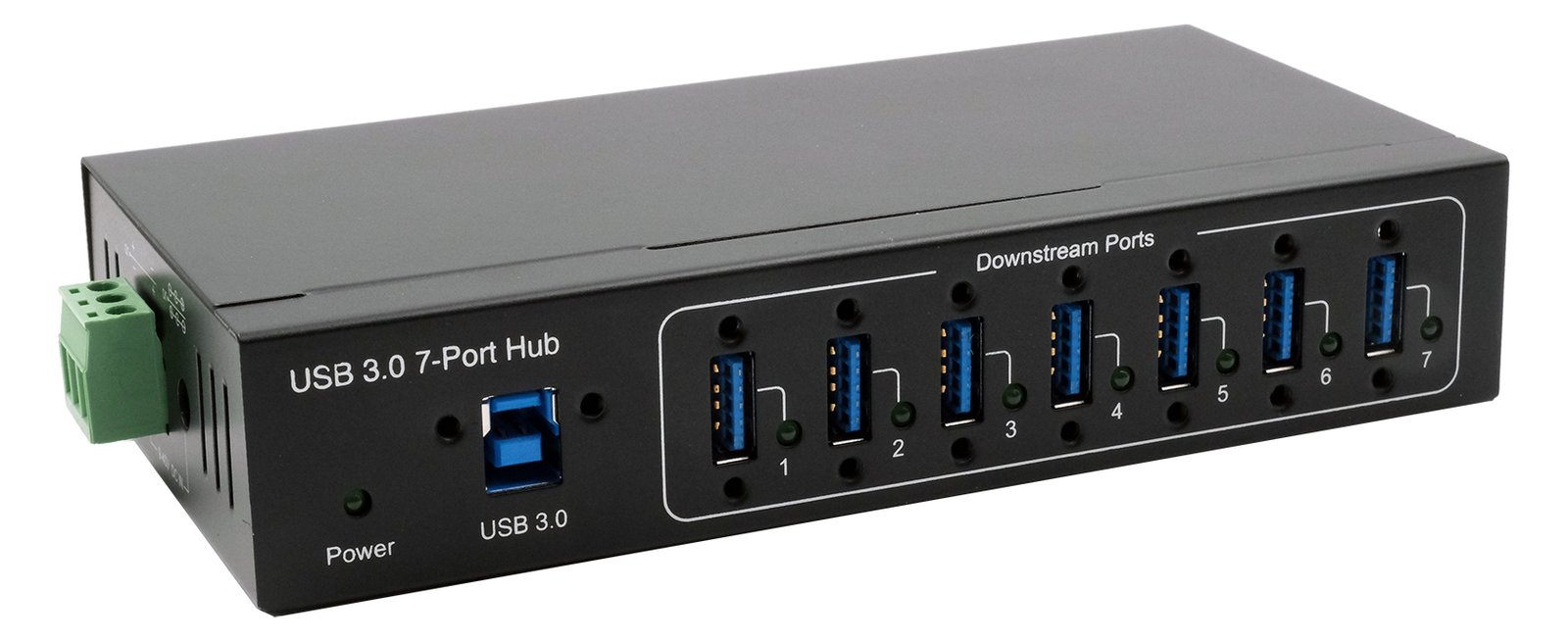 Exsys USB 3.2 HUB 7-Port Gen1 inkl.USB-Kab inkl.USB-Kabel DIN-Rail-Kit