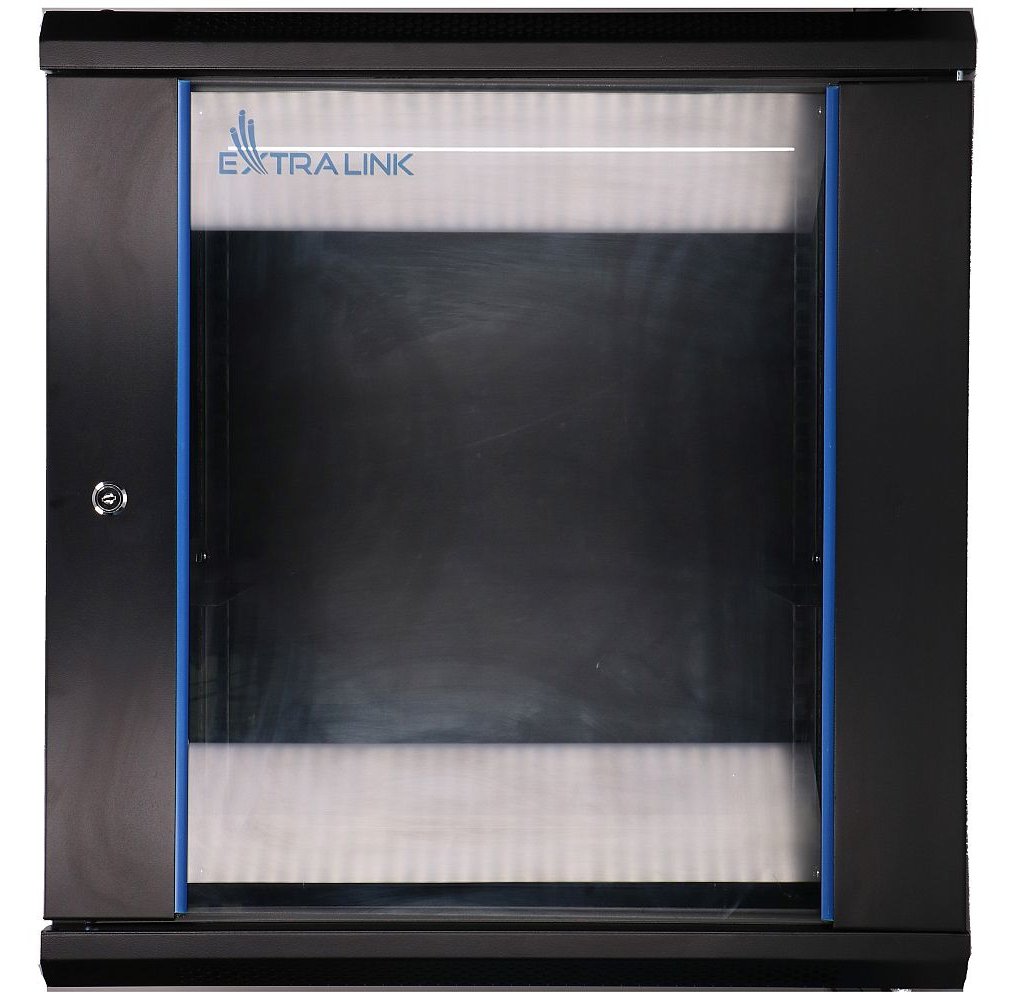 Extralink EX.7263 - Wandmontiertes Regal - 12U - 60 kg - Sperrschloss - Schwarz