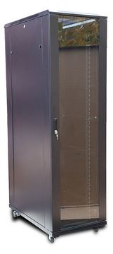 Extralink Rackmount-Schrank 42U 800x1000 Black stehend - 42U - 1500kg - Sperrschloss - Ablageschiene - Verstellbare Füße von LumaTech