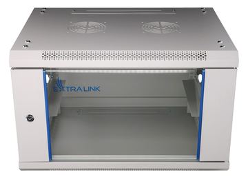Extralink Rackmount-Schrank 6U 600x600 Grau Wandmontage - 30 kg - Sperrschloss - Ablageschienen - Grau von LumaTech