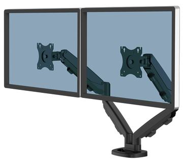 Fellowes Befestigungskit - einstellbarer Doppelarm - für 2 Monitore - Metall - Schwarz, RAL 9017 von LumaTech