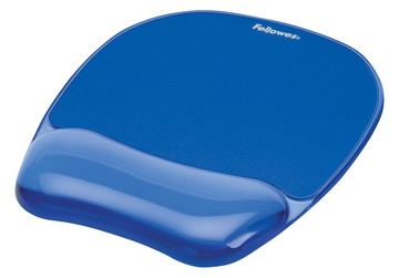 Fellowes Gel Crystals - Mauspad mit Handgelenkpolsterkissen - Blau von LumaTech