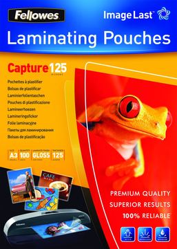 Fellowes Laminating Pouches Capture 125 micron - 125 Mikron - 100er-Pack - glänzend - durchsichtig - A3 (297 x 420 mm) von LumaTech