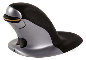 Fellowes Penguin Medium - Vertikale Maus - ergonomisch - rechts- und linkshändig - Laser - kabellos - 2.4 GHz - USB von LumaTech